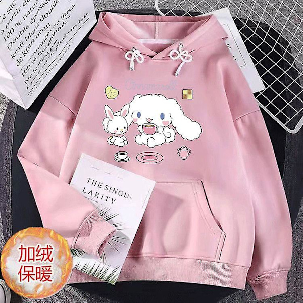 Sanrio Anime Cinnamoroll Kuromi My Melody Plys Hættetrøjer Tøj Dreng Pige Baby Sweaters Trøjer Toppe Gave 145-155CM 145-155CM QWASS