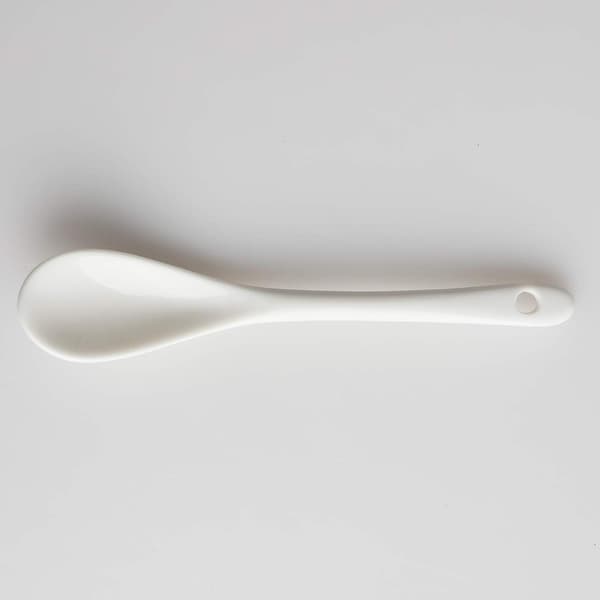(ee)Porcelænsægteskeer til blødkogte æg Kaffe Te Desserter Keramiske skeer Sæt med 6 (Ægteskeer 6)
