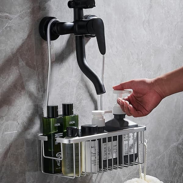 Shower Shelf without Drilling - Hanging Shower Caddy for Shampoo & Soap, Bathroom Storage Silver