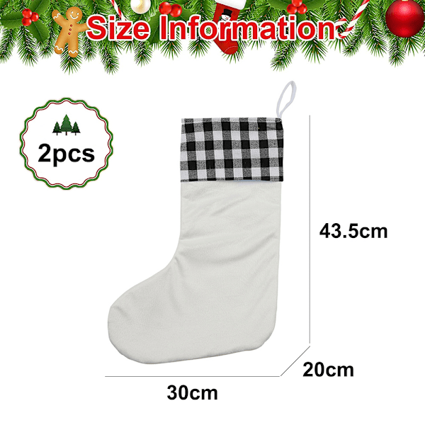 2-pack julstrumpor Tomma julstrumpor Eldstad