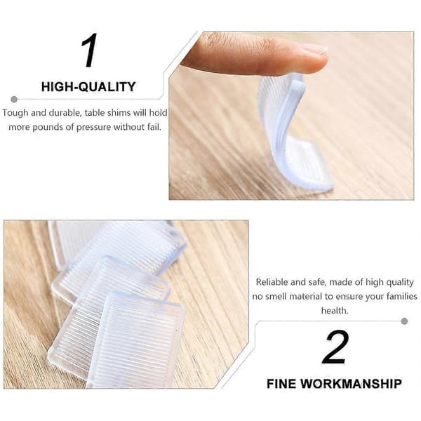 12 stk. Nivelleringsputer for møbelføtter PVC Bordputer Hjem DIY Kile Nivellerer
