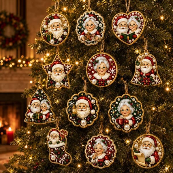 DIY-pärlset för juldekoration med snöre för högtidsfest och hemmaprydnad Nutcracker Series Set