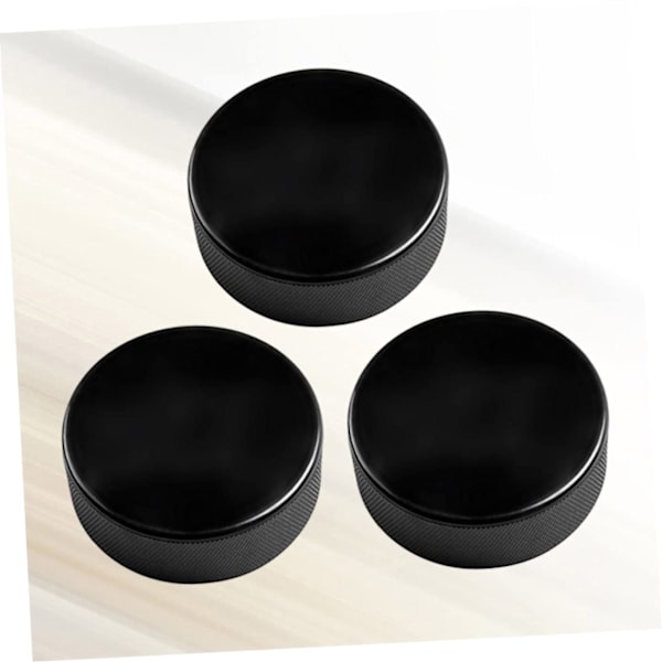12 stk. Ishockeypucker av naturgummi, standard hockeyballer, sportsutstyr for treningsøvelser (Svart){EE}