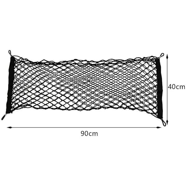 Car Luggage Net, Flexible Cargo Net, Safety Net with 4 Hooks