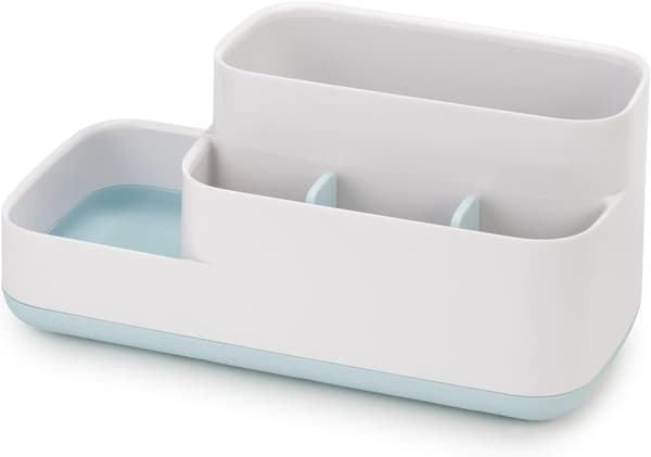 Room divider box, plastic, white/light blue, 25 x 11.5 x 11.5 cm