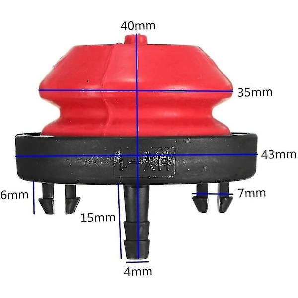 Ruohonleikkurin pohjustuspumppu letkulla, polttoainepumppu MTD 570682a 751-10639 korvaava lisävaruste