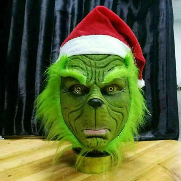 Kuinka Grinch varasti joulun -naamio joulujuhliin Cosplay-asu Hauska puku