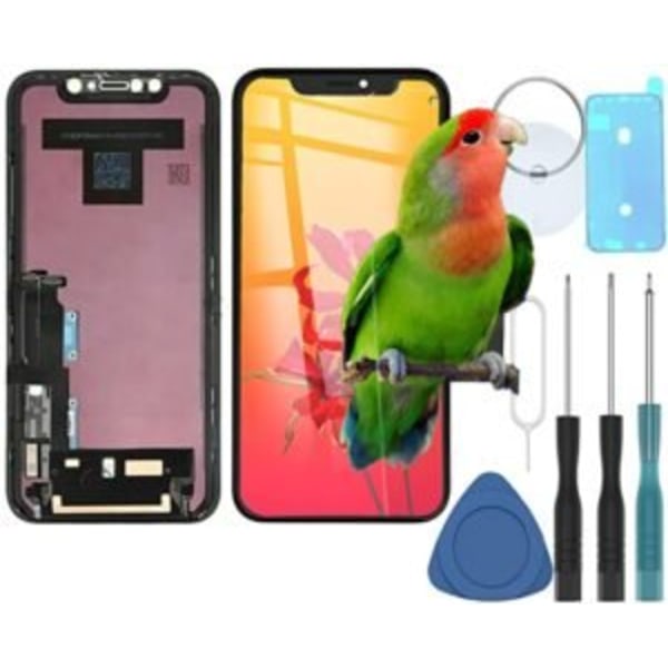 Udskiftningsskærm til iPhone Xr med værktøj og vandtæt lim{ee] screen with tools