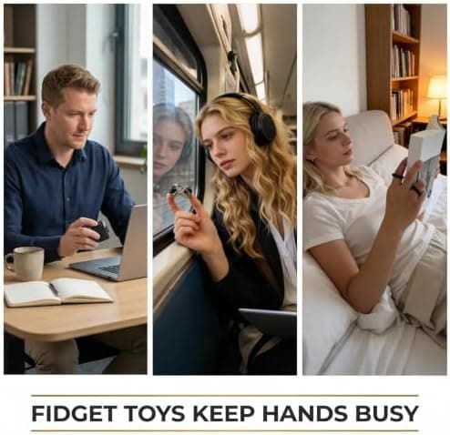 Fidgetleker for voksne og tenåringer, magnetisk metallspinner for sensorisk pakke i klasserommet