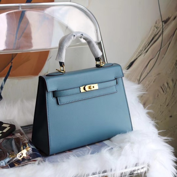 Handgjord Blå Handväska för Kvinnor Liten Mångsidig Axelväska Crossbody 22x7x16 Blu{EE} Blue Small size: 22*7*16