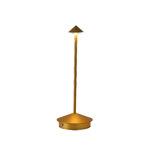 For Pina Pro Aluminium Dæmpbar LED Bordlampe, IP54-klassificeret, opladningsbase med stik, højde 29 cm, guld bordlampe gold