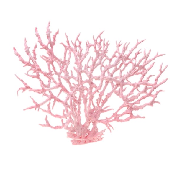Keinotekoinen muovinen kasvikoralli akvaarioon / akvaarion taustakoriste L Pink