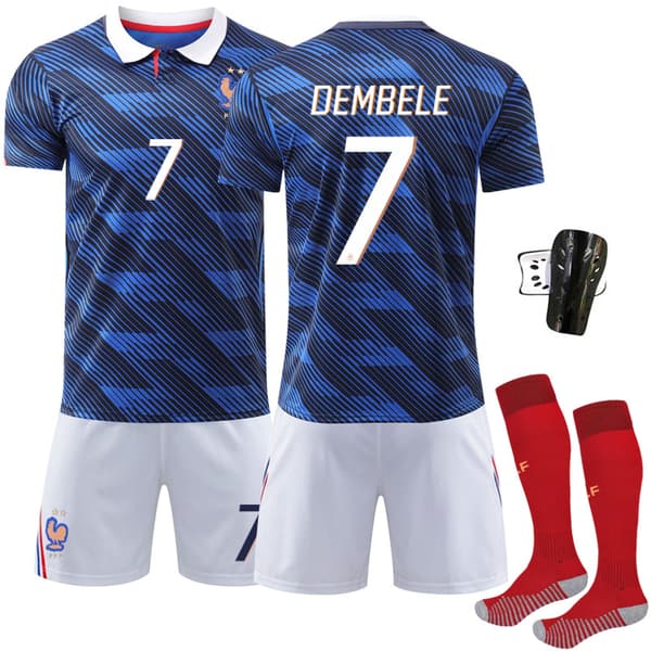 Mbappe 10 Osimhen 9 jalkapallopaita kotipeliasu No size, with socks + protective #18