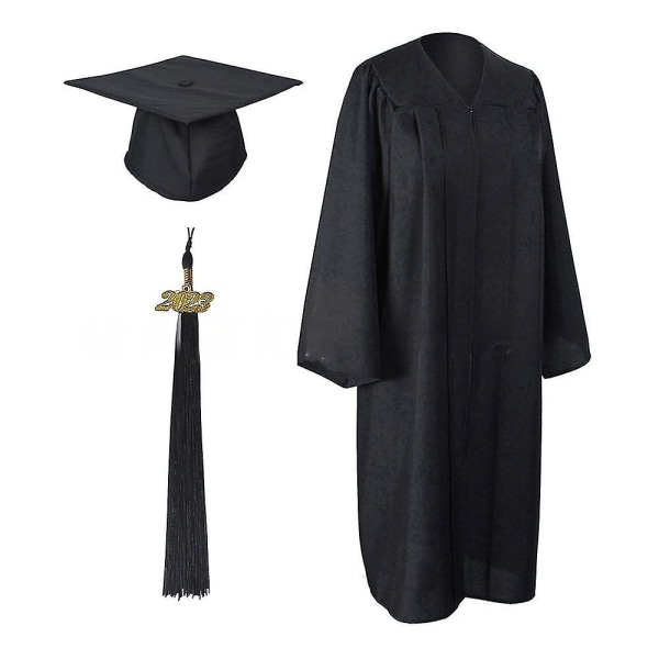 Studentklänning och cap med set för 2023 gymnasie- och universitetsexamen Unisex vuxna
