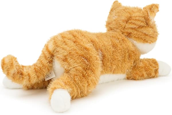 Cat Plush Premium Stuffed Cat for Ages 1 and Up Orange 34 cm