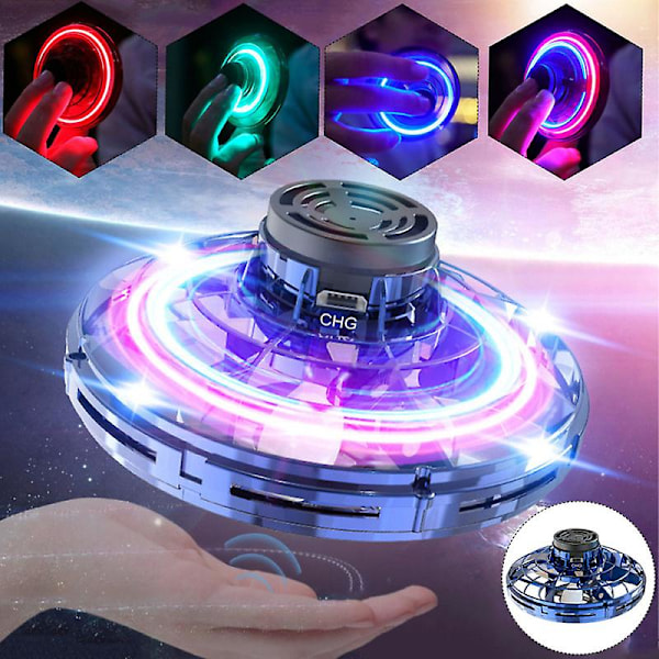UFO Fingerspids Opgradering Flyvende Spinner Dekompressionslegetøj til Voksne og Børn (Blå)