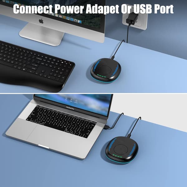Uoppdagelig Musejiggler med Timer og RGB Pustelys - Svart USB Musebeveger for Datamaskin