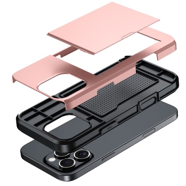iPhone 16 Pro Kuori Korttitaskulla Hybridi Militärgrön 52
