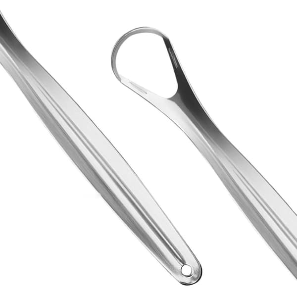 INF Tungeskrape i rustfritt stål, 3 deler, Sølv silver