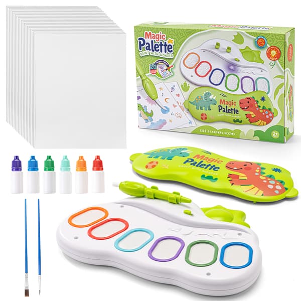 Barnas magiske malingsfargepalettsett pedagogisk kunstleketøy Magic Palette - Mermaid - Pink