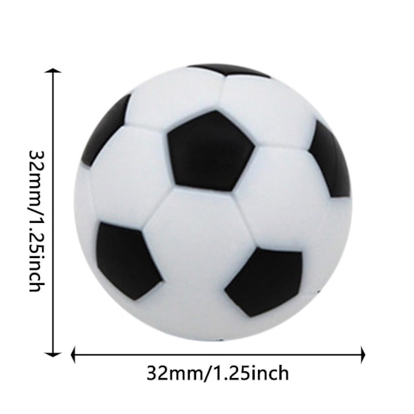 Bordfotball 6 stk Bordfotballer 32mm Minifotballer Erstatning for Bordfotballspill Tilbehør