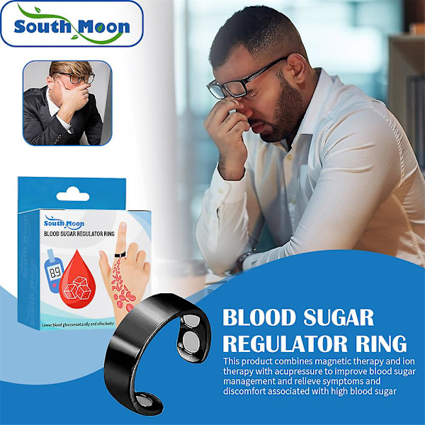 1-3 st Mode Blodsocker Kontroll Ring Diabetes Monitor Hälsosam Blodsocker Mätare 2PCS