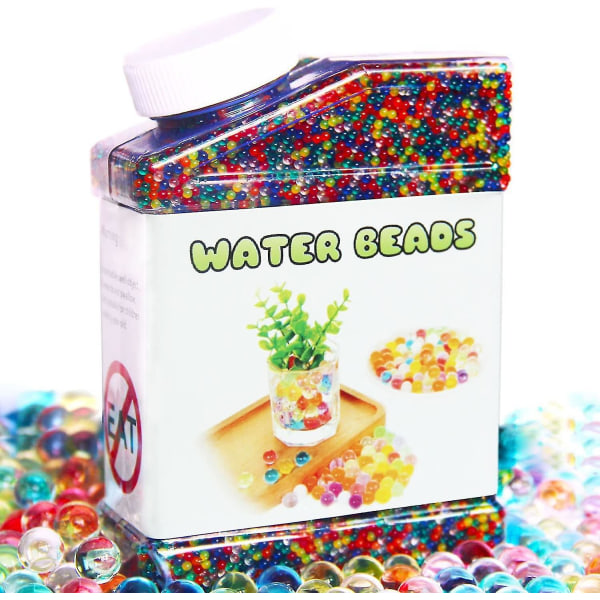 Vattenpärlor Pack Rainbow Mix 50 000 Pärlor Växande Bollar, Jelly Vatten Gel Pärlor för Barn Sensoriska Leksaker, Vasar, Växter, Bröllop och Heminredning