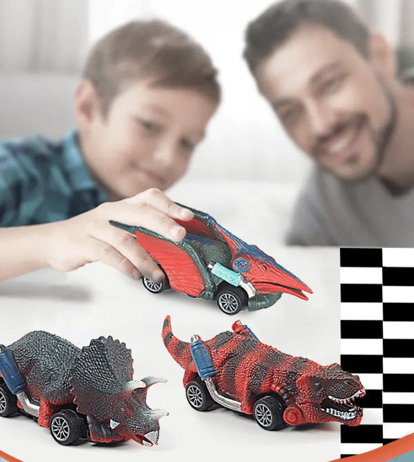 6-pack dinosaurie pull back bil Tyrannosaurus Rex modell barnens tröghetsleksak tålig mot fall