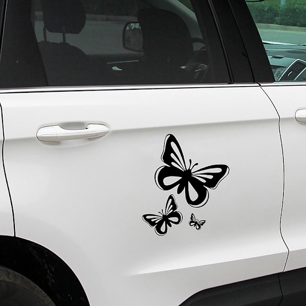 Bil Klistremerker Vinyl Dekal Sommerfugl Jentete Motorsykkel Dekorativ - Perfet Black
