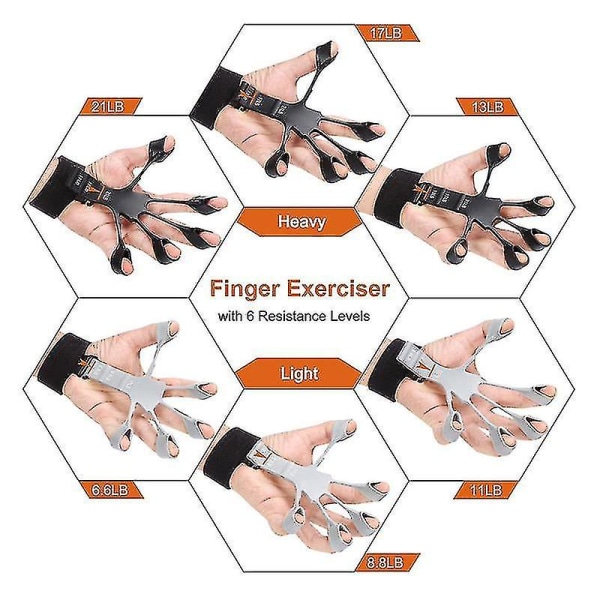 Silikon Grip Device Finger Exerciser Förstärkare Spännare