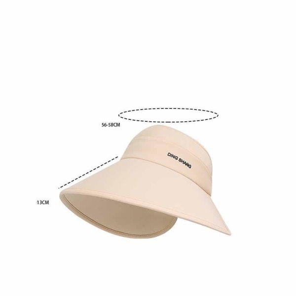 Vikbar keps solhatt dam sommar solhatt med stor brätte gjord av is - black