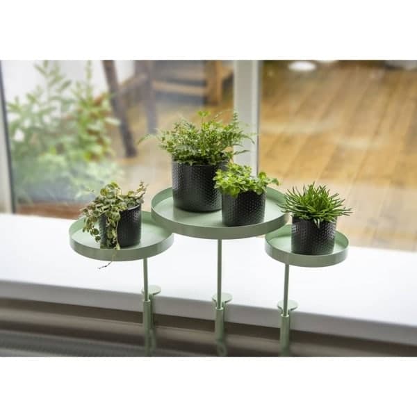 Esschert Design Växtbricka med klämma, rund, grön, M, grön, 600