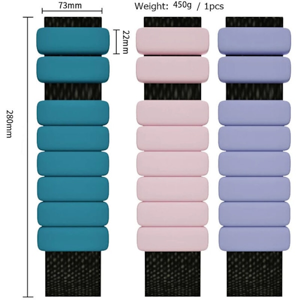 2 kpl Rannepainot Jalkapantasetti Rannepainot Jalkaan tai Ranteeseen Jooga Aerobinen Pilates Painot Fitness Ranneke (Musta)