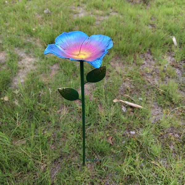 Farverige Haveblomstervandskåle til Bier og Sommerfugle, Udendørs Dekorative Blomsterskåle Light blue