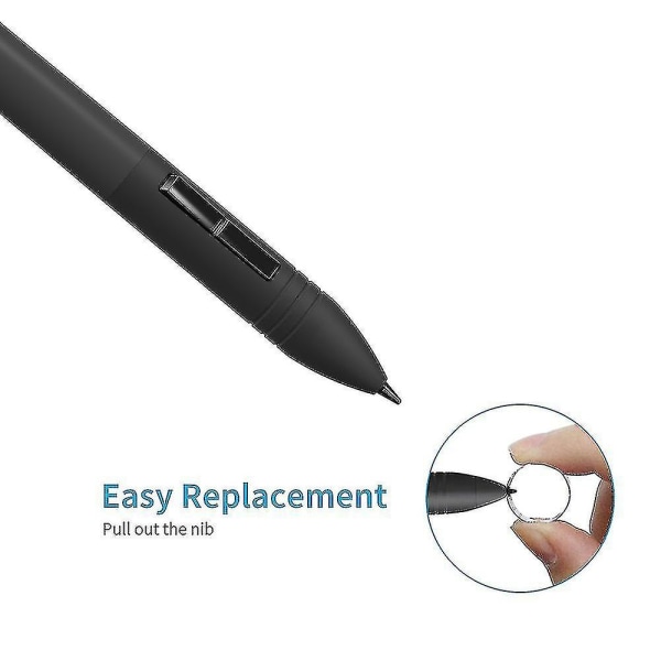 Huion Pen80 uppladdningsbar digital penna elektromagnetisk resonanspenna med 2 programmerbara knappar för ny 1060plus grafisk surfplatta