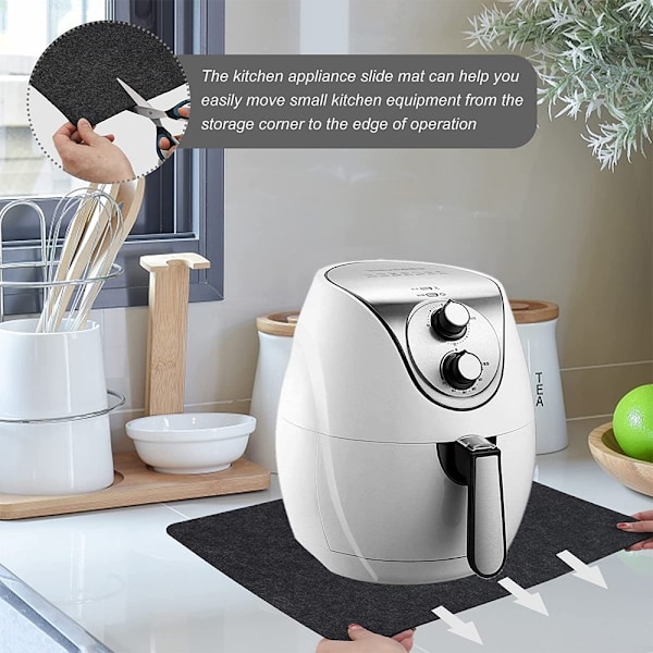 Varmebestandig matte for airfryer, 2 stk med sklisikker funksjon