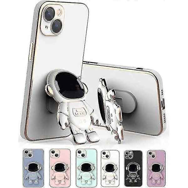 Astronaut Foldable Stand Case Compatible With iPhone 12 Pro Max/12 Pro/12, Electroplated TPU Protective Shell