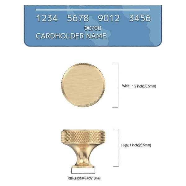 10-pack 3 cm Brushed Gold Cabinet Knobs Fluted Kitchen Cabinet Knobs Gold Drawer Knobs Round Dresser Knobs-Xin