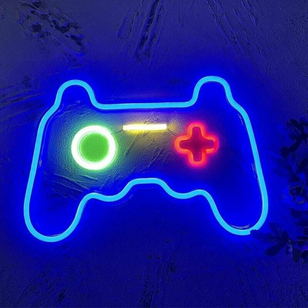 GTA Neon Skilt Gamepad Form LED Neon Lys Spil Stue Væg Dekoration Neon Skilt Gamer Gave til Teenage Drenge Spil Dekoration Soveværelse Neon Lys