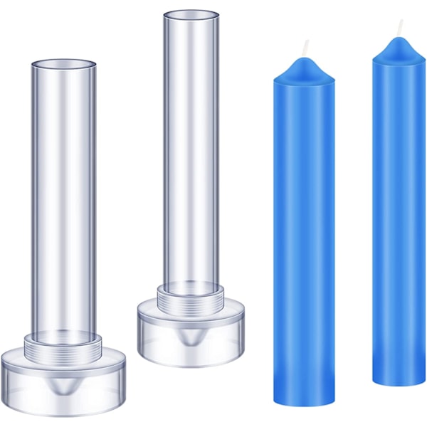 2 avsmalnande ljusformar cylinder ljusformar pelarljusformar M{EE}