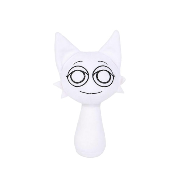 Sprunki Plysjleker, Skrekkspill Plysjleker for Fans, Myk Utstoppet Dyrepute Figur Dukke Jule Bursdagsgaver for Voksne Barn - Perfekt White