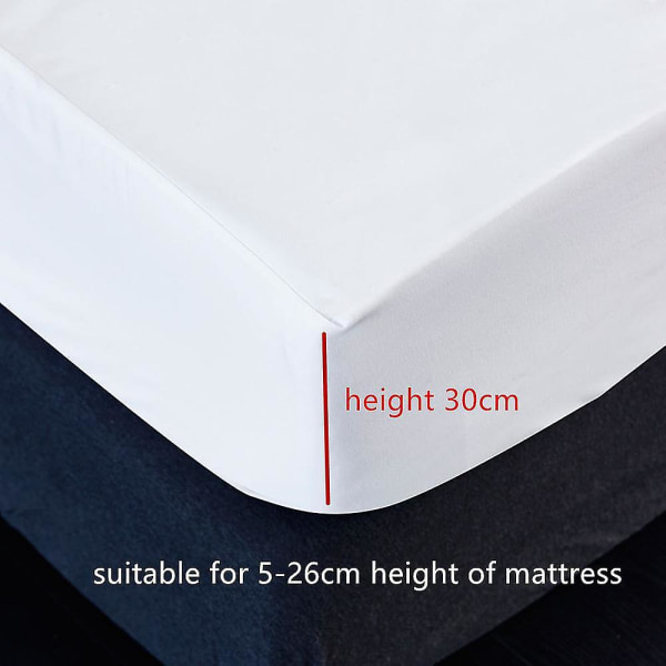 Multi Size Lakan Vattentät Solid Säng Lakan Madrassöverdrag med resårband för fyra hörn (storlek, färg: