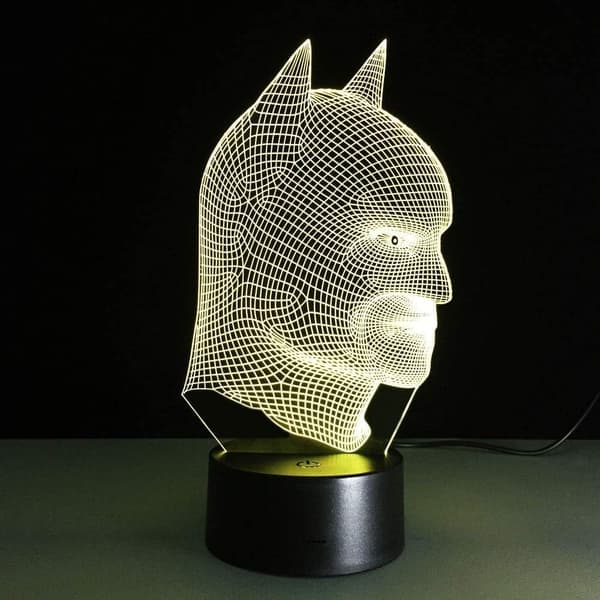Batman 3D-lampe til værelse og soveværelse, dekorativ natlampe