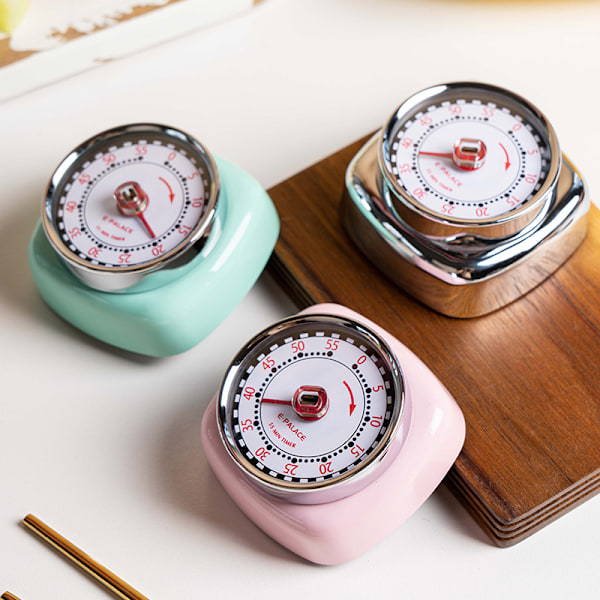 Magnetisk Retro Kökstimer (Rosa), Klassisk Mekanisk Matlagning