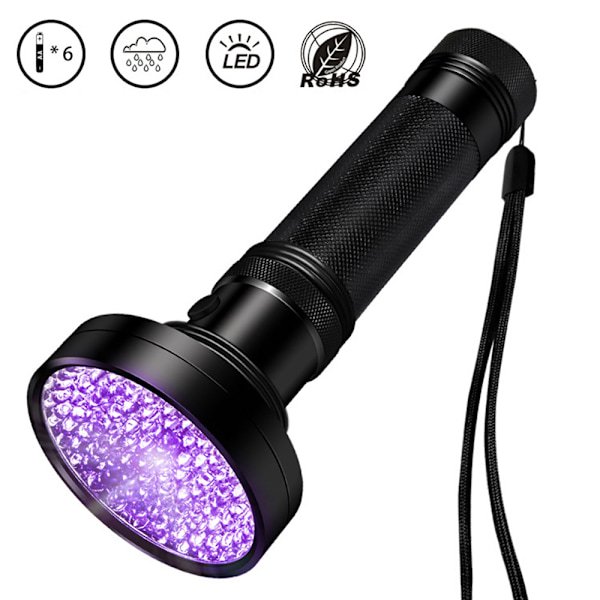 UV flashlight with 100 LEDs - large