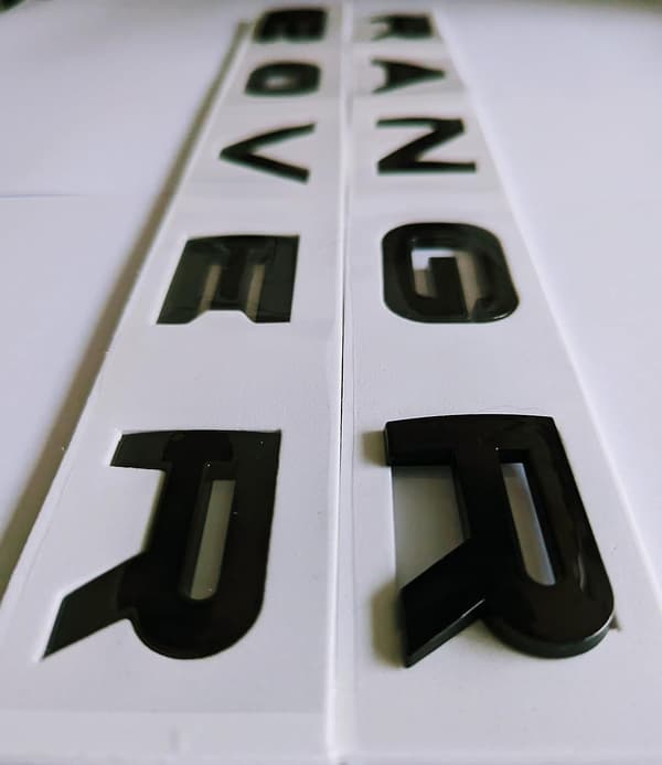 Bokstaver for Range Rover Rover Emblem Ranger Gloss Sort