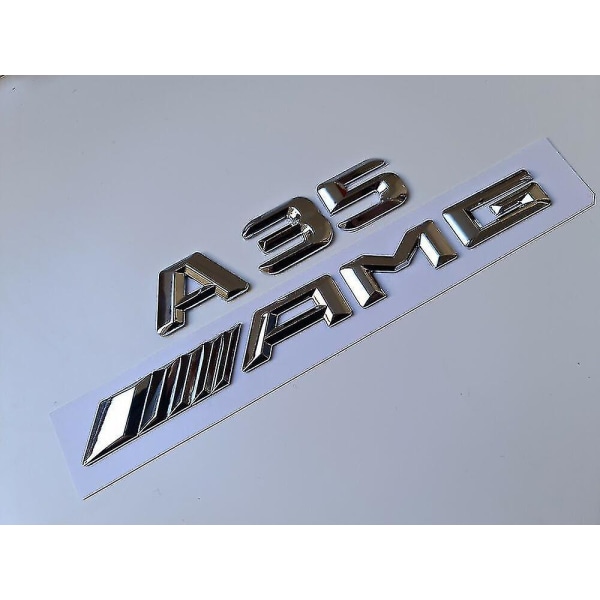 A35 Amg Silver / Krom Bokstavsnummer Bakre Boot Badge Emblem A Class Mercedes