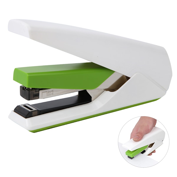 Labor-saving flat stapler green portable school student supplies for office binding