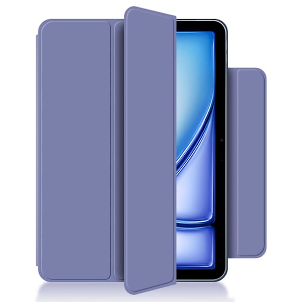 Stativ Etui til iPad Air 13 (2024) (M2) - Stødsikkert Magnetisk PU Læder Flip Etui - Lilla Multifarvet{ee} Multicolor Purple