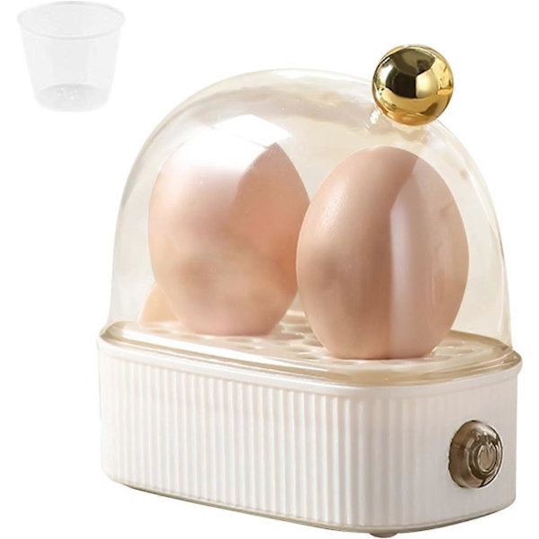 Electric Egg Cooker, Mini Electric Steamer for Boiled Eggs, Fast Heating Egg Cooker with Timer Shut-off, Kitchen Utensil Accessory Withe